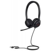 VoIP-телефон Проводная гарнитура Yealink UH35 Dual UC USB-C/A Дуо, HD звук, шумоподавление, LED-индикатор, USB-C/A (UH35 Dual UC USB-C/A)