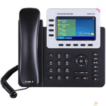 VoIP-телефон Grandstream GXP-2140, VoIP 2 Порта Ethernet 10/100/1000, 4 SIP линий, цветной TFT дисплей 48