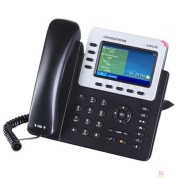 VoIP-телефон Grandstream GXP-2140, VoIP 2 Порта Ethernet 10/100/1000, 4 SIP линий, цветной TFT дисплей 48-2