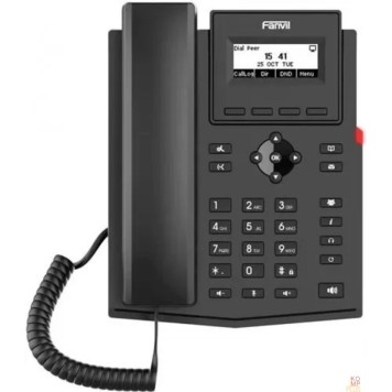 VoIP-телефон Fanvil X301P  c б/п черный SIP телефон