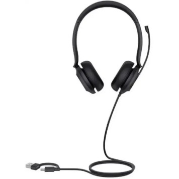 VoIP-телефон Проводная гарнитура Yealink UH35 Dual UC USB-C/A Дуо, HD звук, шумоподавление, LED-индикатор, USB-C/A (UH35 Dual UC USB-C/A)-1