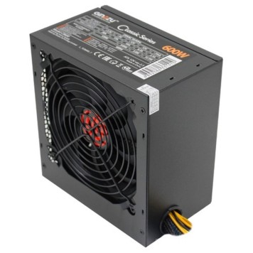 Блок питания Ginzzu CB600 12CM black,24+4p,2 PCI-E(6+2), 4*SATA,3*IDE,оплетка MB, кабель питания