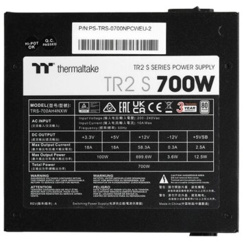 Блок питания Thermaltake TR2 S 700W PS-TRS-0700NPCWEU-2  / APFC / 80+-2