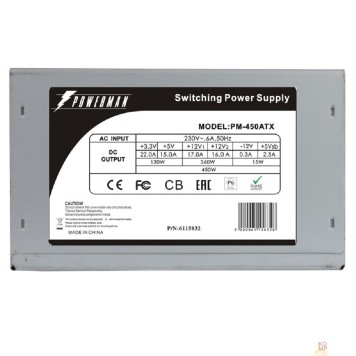 Блок питания POWERMAN  PM-450ATX for P4 450W OEM ATX 6115832-1