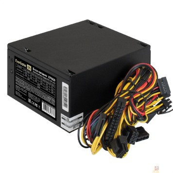 Блоки питания Exegate EX219465RUS-S Блок питания XP600, ATX, SC, black, 12cm fan, 24p+4p, 6/8p PCI-E, 3*SATA, 2*IDE, FDD + кабель 220V с защитой от выдергивания, 278173-1