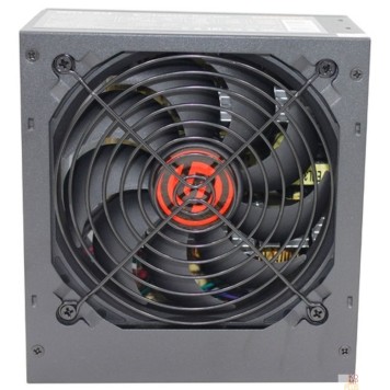 Блок питания Ginzzu CB600 12CM black,24+4p,2 PCI-E(6+2), 4*SATA,3*IDE,оплетка MB, кабель питания-1