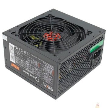 Блок питания Ginzzu CB700 12CM black,24+4p,2 PCI-E(6+2), 6*SATA, 3*IDE,оплетка MB, кабель питания-1