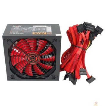 Блок питания Ginzzu PC800 14CM(Red) 80+ black,APFC,24+4p,4 PCI-E(6+2), 7*SATA, 4*IDE,оплетка, кабель питания,цветная коробка-2