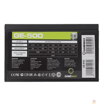 Блоки питания GameMax Блок питания ATX 500W GE-500-1