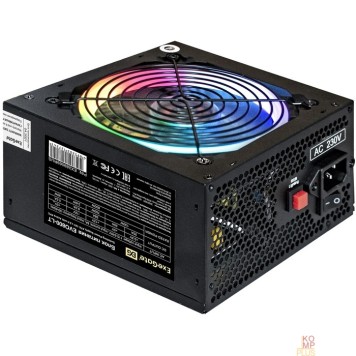 Блок питания Exegate EX289069RUS БП 800W ExeGate EVO800-LT ATX, APFC, 12cm RGB fan, 24p, (4+4)p, PCI-E, 5SATA, 3IDE, black