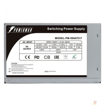Блок питания POWERMAN  PM-500ATX-F RTL 6143093-2