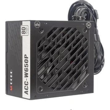 Блок питания Accord ACC-W650P ATX 650W ACC-W650P 80+ white (20+4pin) 120mm fan 6xSATA RTL-1