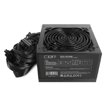 Блок питания CBR ATX 450W 80+ Bronze, DC-DC, APFC, 0.6mm, 24pin, 1*8-pin(4+4P), 1*6+2pin, 4*SATA, 2*IDE, 12cm fan, 1.5м кабель питания, черный PSU-ATX450-12GM BOX-1