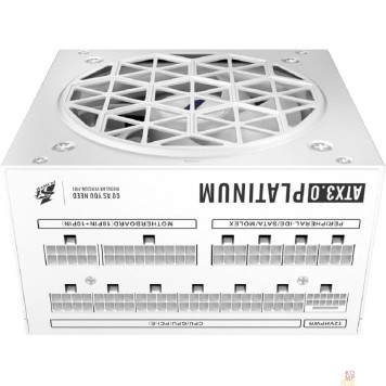 Блок питания  1STPLAYER NGDP Platinum 1300W White / ATX3.0, APFC, 80 PLUS Platinum, SR + LLC + DC-DC, 120mm fan, full modular / HA-1300BA3-WH-2
