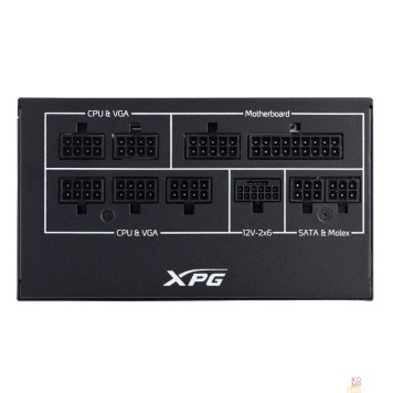 Блок питания XPG CORE REACTOR II VE 750 (ATX 3.1, 750W,  Full Modular,  PWM 120mm FDB fan, Active PFC, DC to DC, Half-Bridge & LLC converter, 80+ GOLD) RET-2