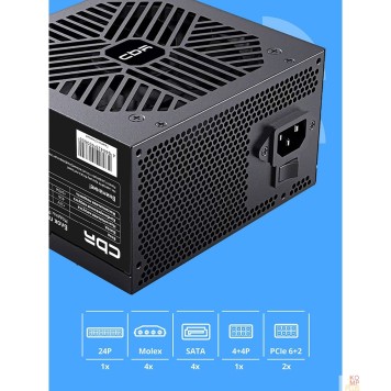 Блок питания Блок питания CBR ATX 550W, 12cm fan, 24pin, 1*4+4pin, 1*6+2pin, 2*IDE, 3*SATA, кабель питания 1.2м, черный PSU-ATX550-12MD OEM-2