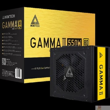 Блок питания Montech GAMMA II 550W / ATX 2.43, APFC, 80 PLUS Gold, LLC+DC-DC, Japan caps, 120mm fan, non-modular / GAMMA550-2