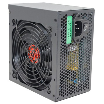 Блок питания Ginzzu CB650 12CM black,24+4p,2 PCI-E(6+2), 4*SATA, 3*IDE,оплетка MB, кабель питания -2