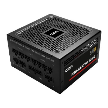 Блок питания CBR ATX 750W 80+ Gold, Full Modular, DC-DC, APFC, 12cm fan, 20+4pin/1*PCIE5.1(12+4pin)/2*8pin(8,4+4)/4*6+2pin/3*IDE/6*SATA/1*FDD, 1.5м кабель питания, чёрный PSU-ATX750-12MG BOX-2