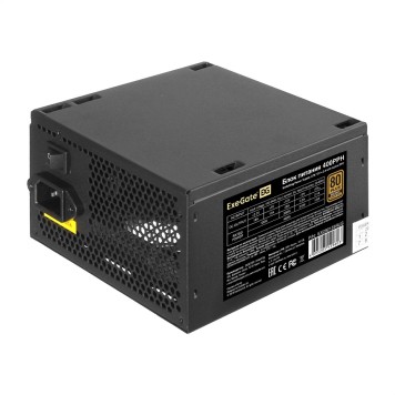 Блок питания Exegate EX292159RUS Блок питания 400W ExeGate 80 PLUS® Bronze 400PPH (ATX, APFC, КПД 88% (80 PLUS Bronze), 12cm fan, 20+4pin, 4+4pin, 2xPCI-E, 5xSATA, 3xIDE, RTL(color box), black)-1