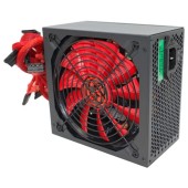 Блок питания Ginzzu PC700 14CM(Red) 80+ black,APFC,24+4p,2 PCI-E(6+2), 7*SATA, 4*IDE,оплетка, кабель питания,цветная коробка 