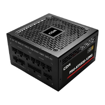 Блок питания CBR ATX 650W 80+ Gold, Full Modular, DC-DC, APFC, 12cm fan, 20+4pin/1*PCIE5.1(12+4pin)/2*8pin(8,4+4)/4*6+2pin/3*IDE/6*SATA/1*FDD, 1.5м кабель питания, чёрный PSU-ATX650-12MG BOX-2