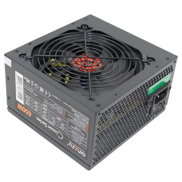 Блок питания Ginzzu CB650 12CM black,24+4p,2 PCI-E(6+2), 4*SATA, 3*IDE,оплетка MB, кабель питания 