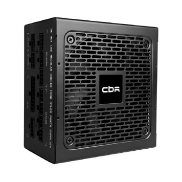 Блок питания CBR ATX 1000W 80+ Gold, Full Modular, DC-DC, APFC, 12cm fan, 20+4pin/1*PCIE5.1(12+4pin)/2*8pin(4+4)/4*6+2pin/3*IDE/6*SATA/1*FDD, 1.5м кабель питания, чёрный PSU-ATX1000-12MG BOX-1