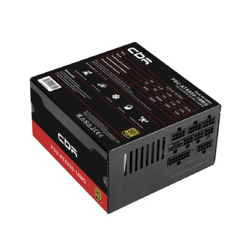 Блок питания CBR ATX 850W 80+ Gold, Full Modular, DC-DC, APFC, 14cm fan, 24pin, 1*PCIE5.1(12+4pin), 2*8pin(4+4), 3*6+2pin, 5*SATA, 3*IDE, 1.5м кабель питания, черный PSU-ATX850-14MG/14GM BOX-2