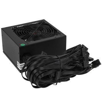 Блок питания Exegate EX280578RUS-OEM Блок питания 600W Exegate 600PPH-OEM, 80+Bronze, ATX, black, APFC, 12cm, 24p, (4+4)p, 5*SATA, 3*IDE-1