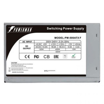 Блок питания POWERMAN  PM-500ATX-F  BLACK  6136308-2