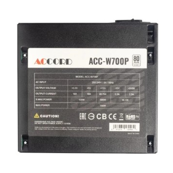 Блок питания Accord ACC-W700P ATX 700W ACC-W700P 80+ white (20+4pin) 120mm fan 6xSATA RTL-2