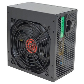 Блок питания Ginzzu CB600 12CM black,24+4p,2 PCI-E(6+2), 4*SATA,3*IDE,оплетка MB, кабель питания-2