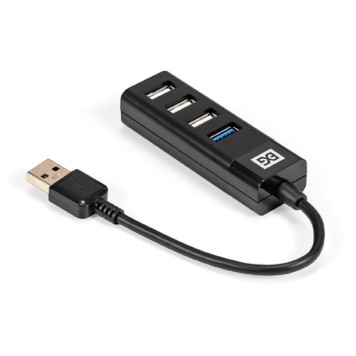 USB-концентраторы Exegate EX296923RUS USB-Хаб (концентратор) 4-в-1 ExeGate DUB-3213 (кабель-адаптер USB3.0 --> 3xUSB2.0, 1xUSB3.0, Plug&Play, черный)-1