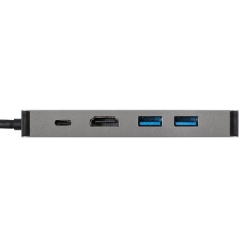 USB-концентраторы Exegate EX293982RUS Док-станция ExeGate DUB-21C/PD/HL (кабель-адаптер USB Type-C --> 2xUSB3.0 + PD 100W + HDMI 4K@60Hz + Lan RJ45 10/100/1000Mb, Plug&Play, серая)-2