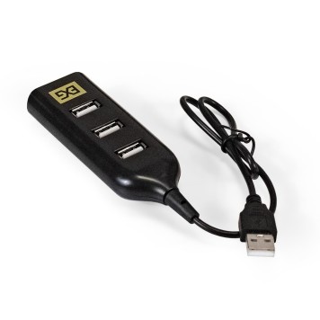 USB-концентраторы Exegate EX293976RUS USB-Хаб (концентратор) ExeGate DUB-42 (кабель-адаптер USB2.0 --> 4xUSB2.0, Plug&Play, черный)-2