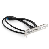 Контроллер Exegate EX298296RUS Планка портов в корпус Type-C ExeGate BrctUSB3-1C (USB 3.2 Gen1 20pin (IDC 20pin F) --> USB 3.2 Gen1 Type-Cf, кабель 30см)