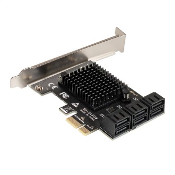 Контроллер Exegate EX299662RUS Контроллер ExeGate EXE-516v2 (PCI-E x1 v2.0, SATA3 6Gb/s, 6 int, ASMedia Chipset ASM1166)-1