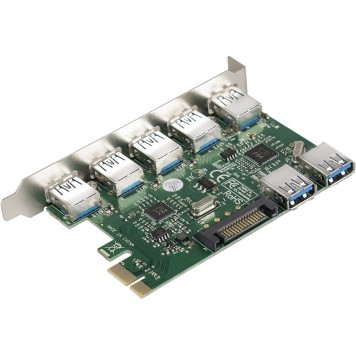 USB-концентраторы Exegate EX283717RUS Контроллер EXE-317 PCI-E 2.0, 5*USB3.0 ext + 2*USB3.0 int, разъем доп.питания (OEM)-2
