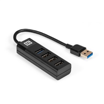 USB-концентраторы Exegate EX296923RUS USB-Хаб (концентратор) 4-в-1 ExeGate DUB-3213 (кабель-адаптер USB3.0 --> 3xUSB2.0, 1xUSB3.0, Plug&Play, черный)