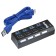 Контроллер Buro BU-HUB4-U3.0-L Разветвитель USB 3.0 4порт. черный (389737)