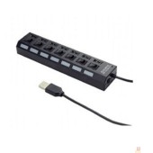 Контроллер Gembird UHB-U2P7-02 Концентратор  USB2.питание блистер