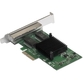 USB-концентраторы Exegate EX292508RUS Сетевой адаптер ExeGate EXE-I350-T4V2 (PCI-E x4 v2.1, порты 4xRJ45 (медные), 10/100/1000Mbps, Gigabit NIC Intel Chipset NHI350AM4)-1