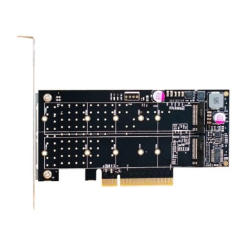 USB-концентраторы Exegate EX298298RUS Переходник ExeGate EXE-597E2 (2 x M.2 M key -> PCI-E x8 v3.0, для установки двух SSD M.2 2230/2242/2260/2280/22110 M key NGFF в слот PCI-E, материнская плата должна быть c функцией-2