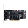 USB-концентраторы Exegate EX298298RUS Переходник ExeGate EXE-597E2 (2 x M.2 M key -> PCI-E x8 v3.0, для установки двух SSD M.2 2230/2242/2260/2280/22110 M key NGFF в слот PCI-E, материнская плата должна быть c функцией