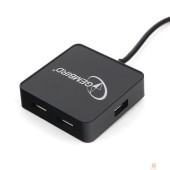 Контроллер GEMBIRD  HUB USB2.0 4-port UHB-242 , 4 порта, блистер,черный