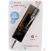 USB-концентраторы 5bites HB34-310BK Концентратор 4*USB3.0 / USB PLUG / BLACK
