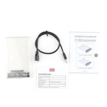 Контейнер для HDD AgeStar 3UB2P4 (TRANSPARENCY)USB 3.0 Внешний корпус 2.5" SATAIII HDD/SSD  пластик, прозрачный 50  (672691)(17312)-1