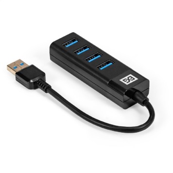 USB-концентраторы Exegate EX296925RUS USB-Хаб (концентратор) 4-в-1 ExeGate DUB-4TP (кабель-адаптер USB3.0 --> 4xUSB3.0, Plug&Play, черный)-1