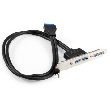 Контроллер Exegate EX298295RUS Планка портов в корпус 2xUSB3.0 ExeGate BrctUSB3-2A (USB 3.0 20pin (IDC 20pin F) --> 2x USB 3.0 Af, кабель 20см)-1